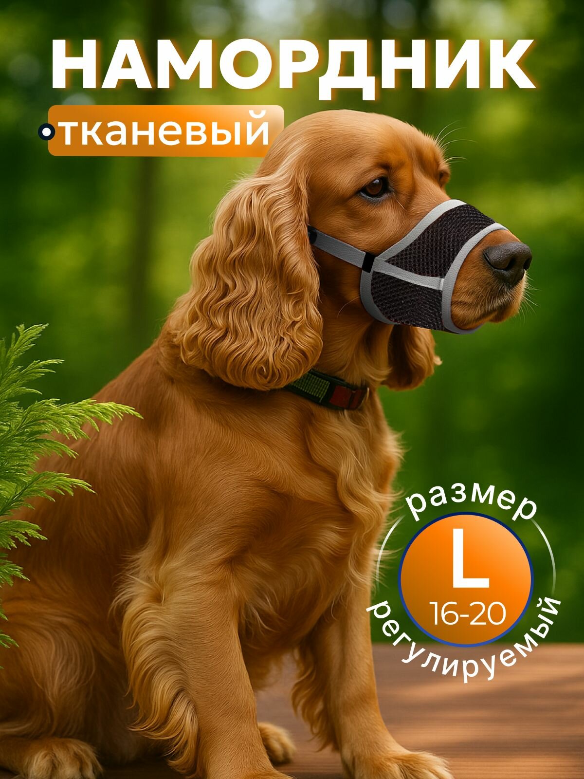 Намордник для собак дышащий регулируемый