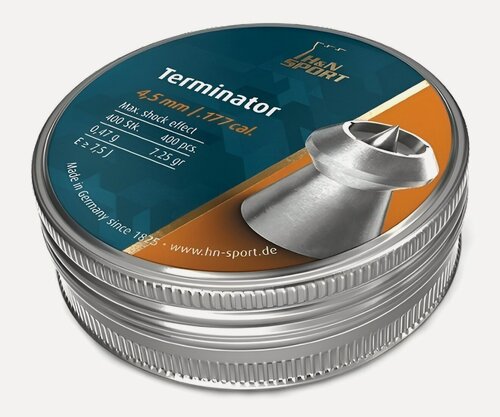 Изображение товара Пули для пневматики H&N Terminator 4,5 мм, 0,47 гр, 400 штук