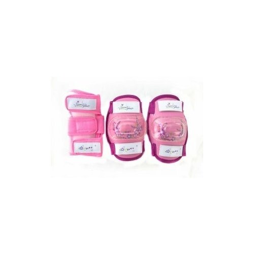 фото Комплект защиты детский (наколенники, налокотники, наладонники), розовый, размер s, vp 32 pink (s) vinca sport