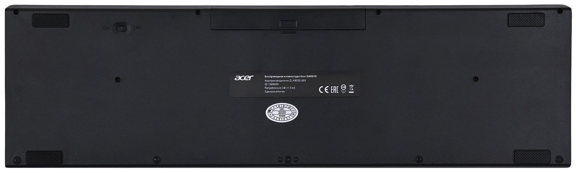 Беспроводная клавиатура Acer OKR010 черный - фотография № 3