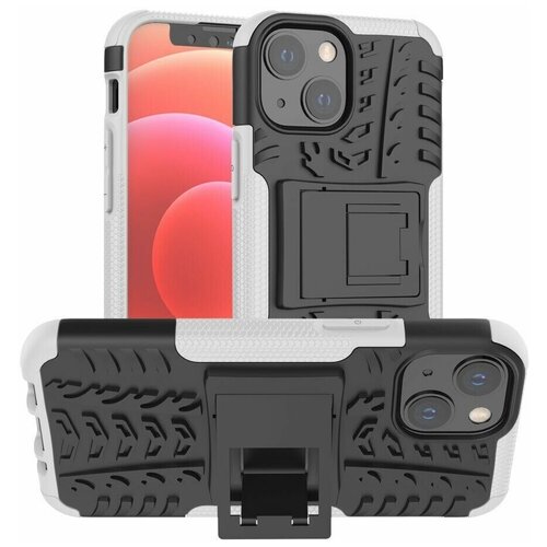 Чехол Hybrid Armor для iPhone 13 mini (черный + белый)