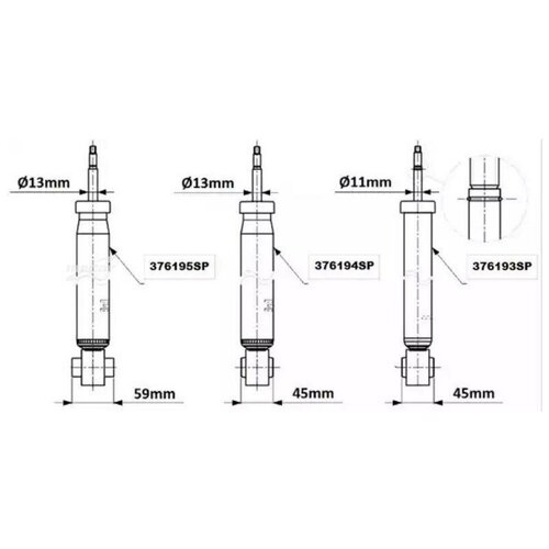 фото Monroe 376194sp 376194sp_амортизатор задний газовый\ audi a3 1.0-2.0 tfsi,tdi 12