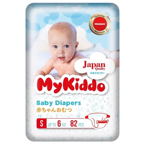 Подгузники MYKIDDO Premium S на липучках (до 6 кг.), 24 шт.