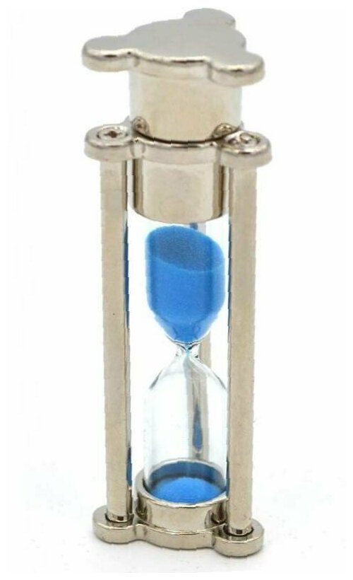 Подарочный USB-накопитель песочные часы серебро с синим песком оригинальная флешка 16GB
