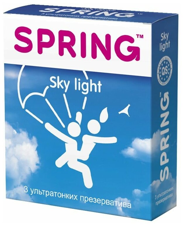 Ультратонкие презервативы Spring Sky Light - 3 шт.