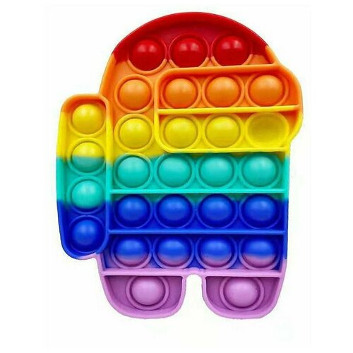 Игрушка-антистресс Pop it / Поп ит вечная пупырка Among us / Амонг ас 11.5х14х1.5; 25 штук