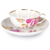 Пара чайная 220мл. Форма Тюльпан Пурпуровый цветок - изображение
