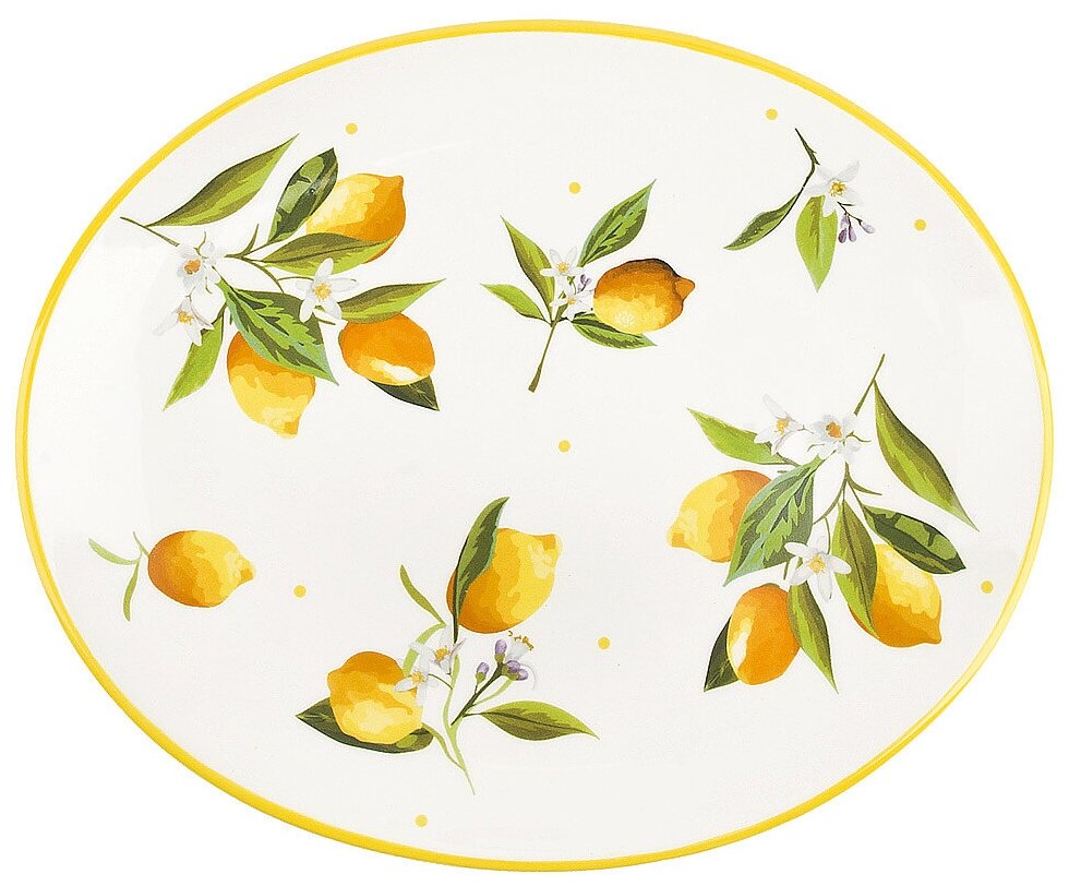 фото Блюдо для сервировки Лимоны, 30,5х25 см, Dolomite, 2520855