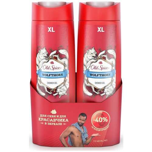 Old Spice Wolfthorn Гель для душа, 400 мл, 2 шт