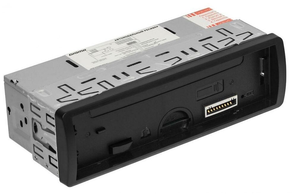 Автомагнитола Digma DCR-400B USB MP3 FM 1DIN 4x45Вт черный