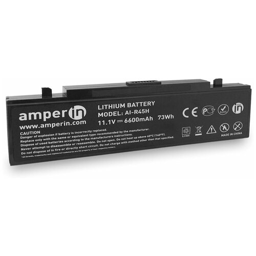 фото Аккумуляторная батарея усиленная amperin для ноутбука samsung aa-pl8nc 11.1v (6600mah)