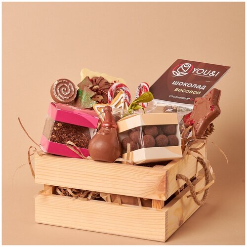 фото Подарочный набор ящик дед мороза you&i you&i chocolate boutique