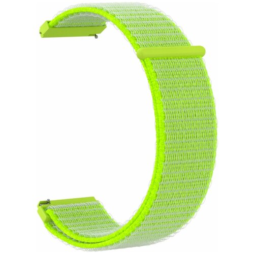 Ремешок нейлоновый GSMIN Woven Nylon 22 для Samsung Gear S3 Frontier / Classic / Galaxy Watch (46 mm) (Салатовый)
