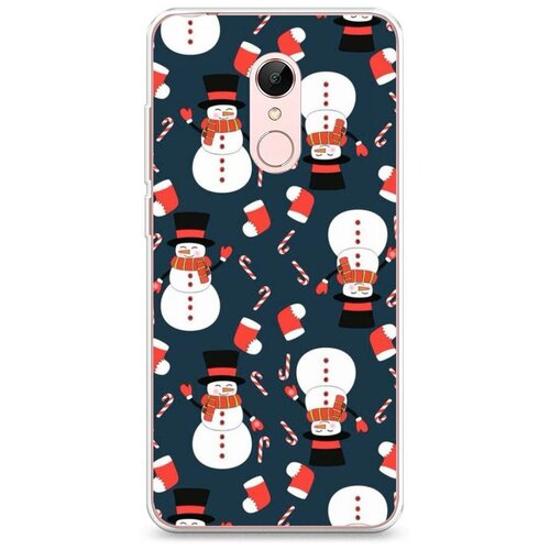 фото Силиконовый чехол "синие снеговики" на xiaomi redmi 5 / сяоми редми 5 case place