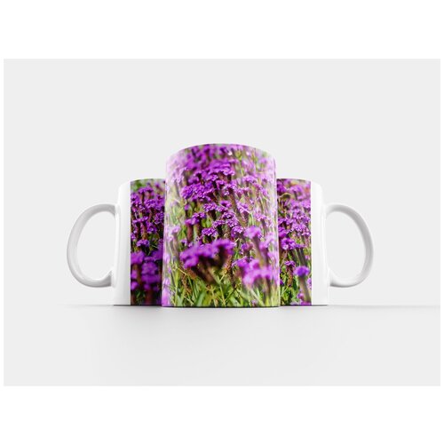 фото Кружка "цветочный луг, цветок, природа 320 мл. белая" lotsprints