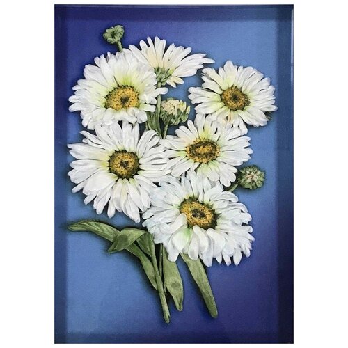 фото Набор букет ромашек вышивка лентами 18,5х26 каролинка кл(н)-4002 18,5х26 каролинка кл(н)-4002)