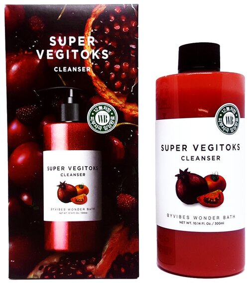 By Vibes Wonder Bath- Средство для детокс очищения (300мл ) Super Vegitoks Cleanser Red