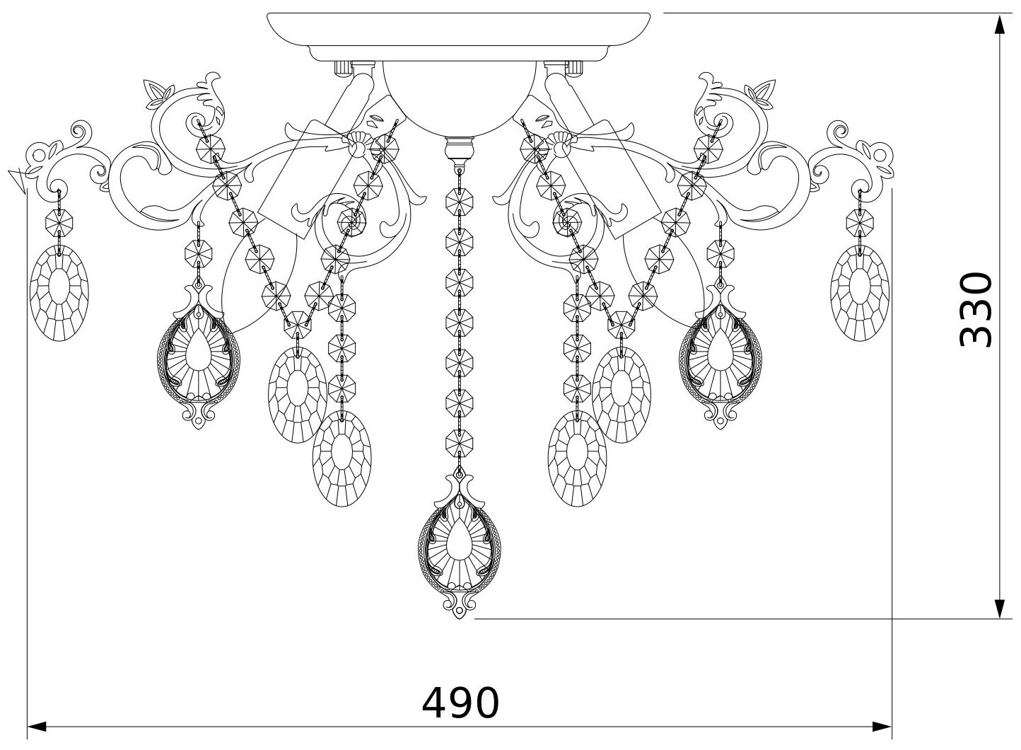 Люстра Bogates WONDERFUL 276/5 4690389110511 Bogate's - фото №6