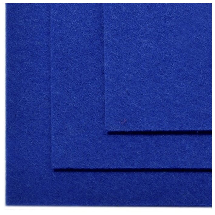 Фетр жесткий IDEAL листовой, 1 мм, 20х30 см, 10 листов, цвет 679, синий (TBY. FLT-H1.679)