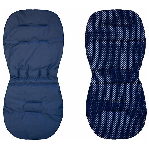 Матрасик-вкладыш в коляску Shamsieva Universal Seat Liner, цвет Синий / Снежинки