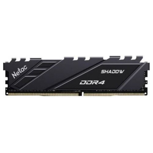Память DIMM DDR4 8Gb PC25600 3200MHz CL19 Netac Shadow C16 Grey, с радиатором (NTSDD4P32SP-08E)