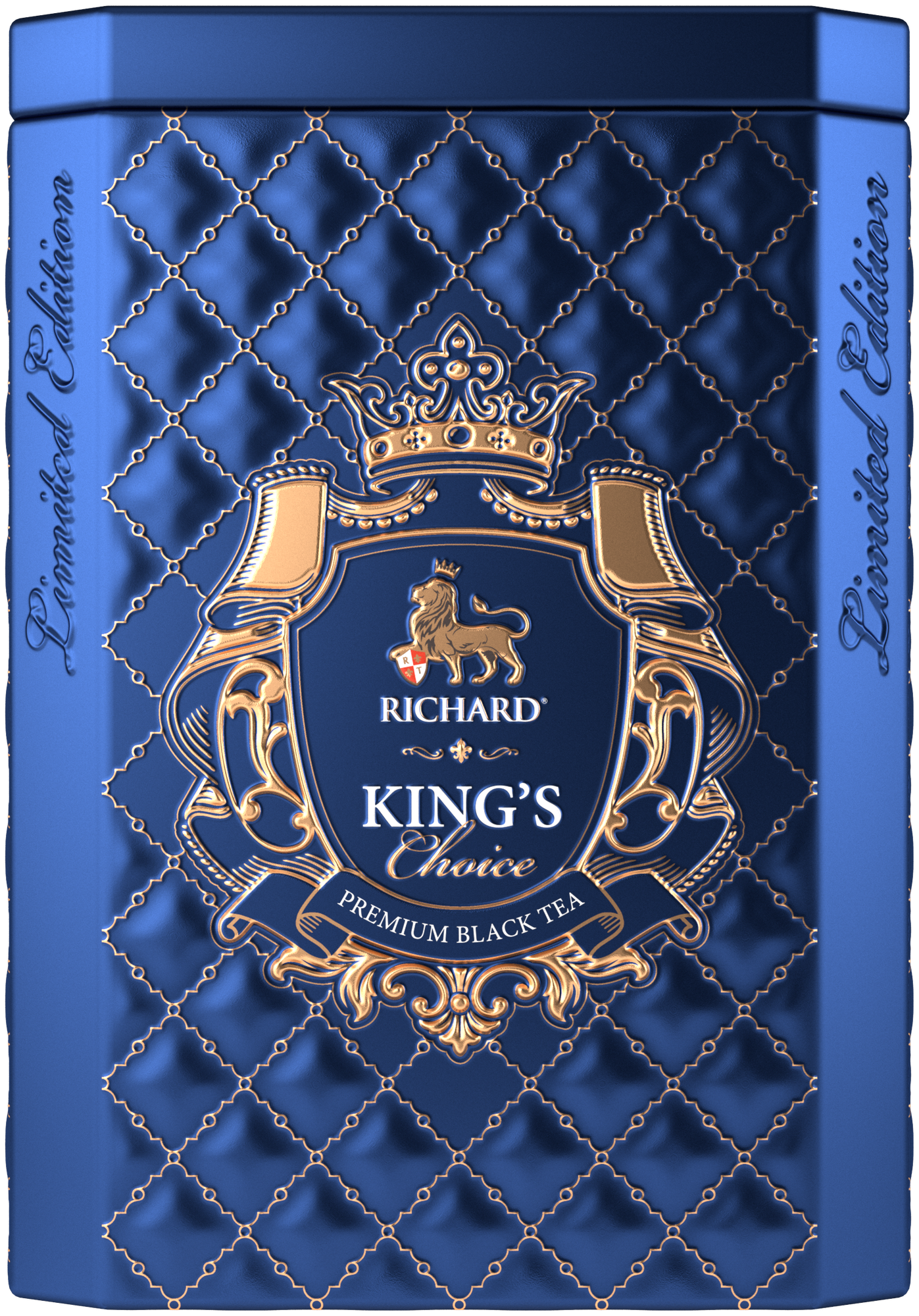Чай RICHARD "KING'S & QUEEN'S CHOICE синий" черный ароматизированный крупнолистовой, 80 гр - фотография № 1