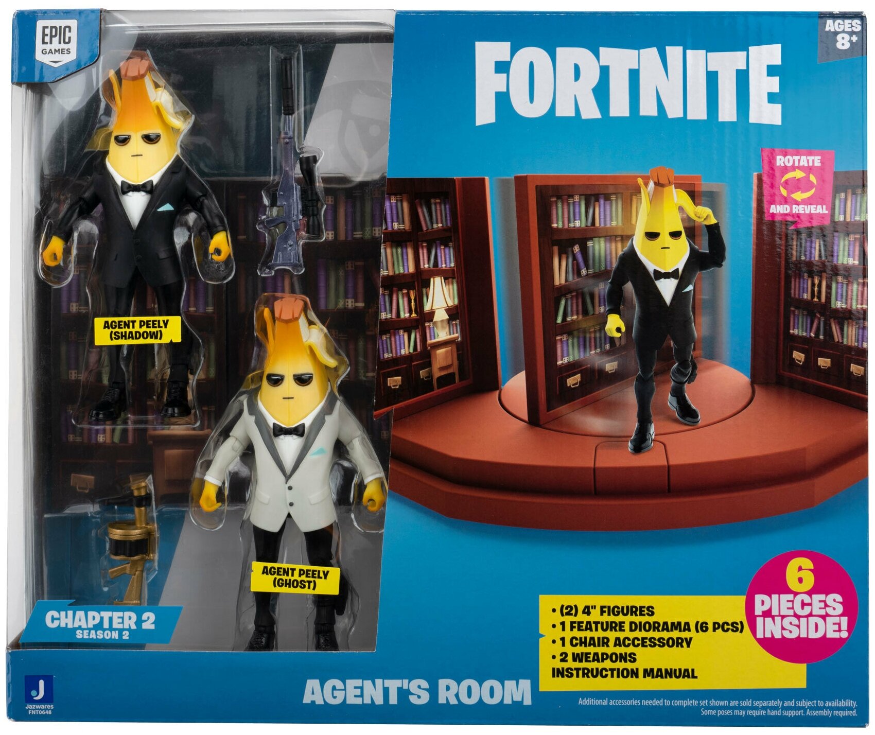 Fortnite - Игровой набор Агент Peely (комната агента), 2 фигурки
