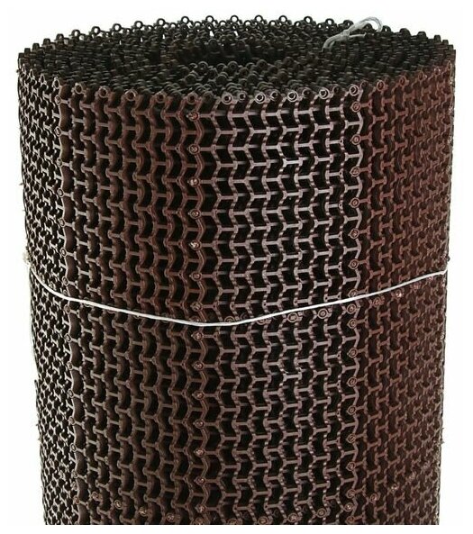 Покрытие ковровое щетинистое без основы «Волна», 1×10 м, сегмент, цвет коричневый