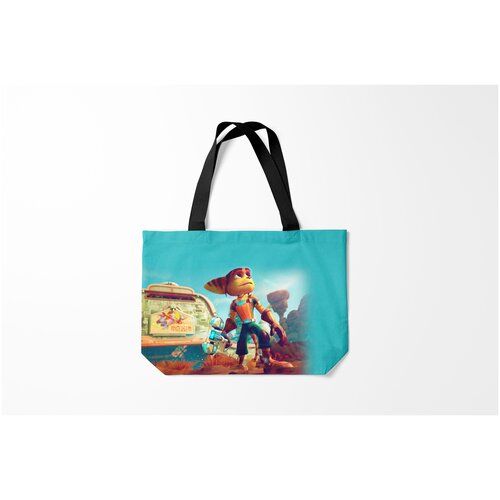фото Сумка-шоппер / 46х35 см / геймерам / ratchet and clank and 1 burnettie