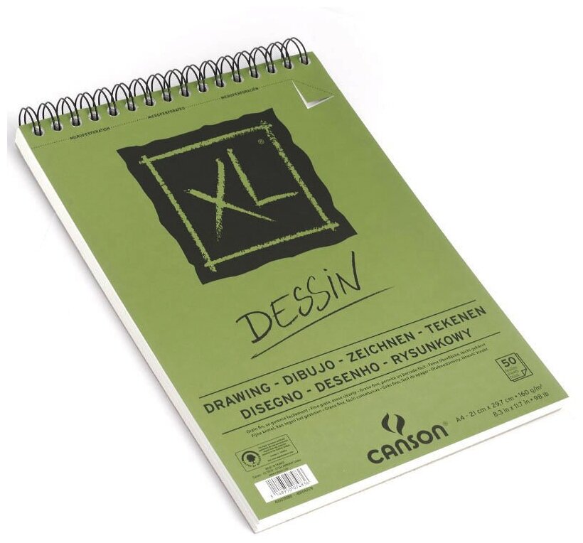 Canson Альбом XL Dessin для графики, 50л, А4, 160гр