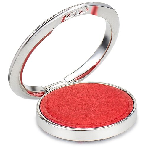 Кольцо держатель для телефона / Кожа / 36 мм Красный
