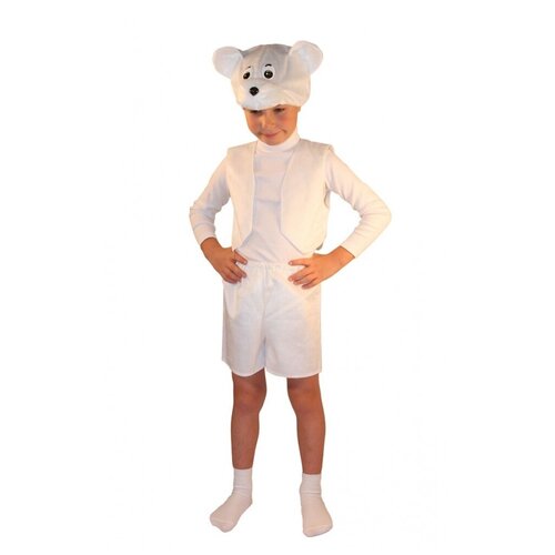 фото Детский костюм "мишка белый" (8881), 98-110 см. шпиль