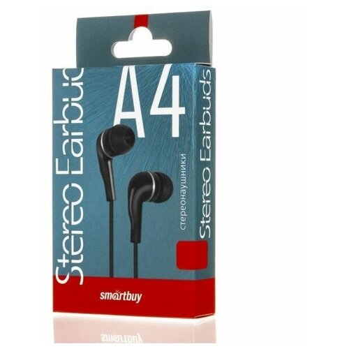 Наушники SMARTBUY SBE-011K A4 проводные вакуумные черные 17500₽