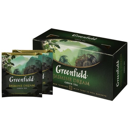 Чай Greenfield Jasmin Dream зеленый фольгир.25пак/уп 0373-15 , 2 шт.