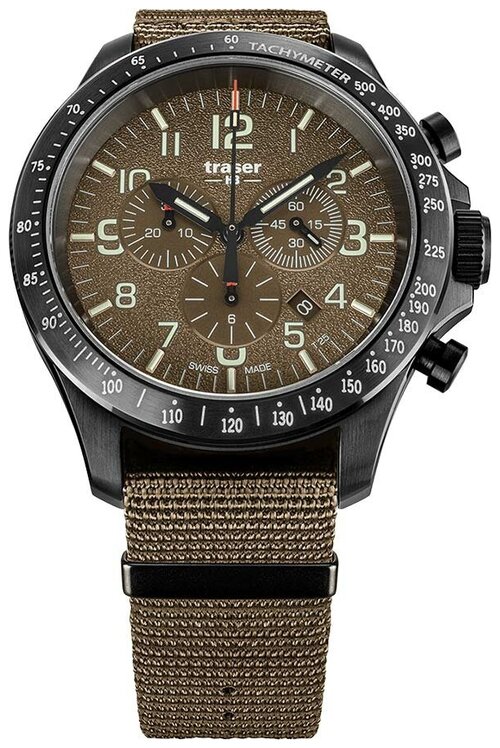 Наручные часы traser P67 professional, коричневый, черный