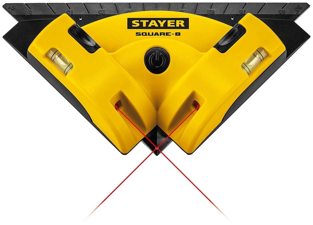 STAYER SQUARE-8 угольник лазерный для кафеля 8 м точн. +/-04 мм/м34928)