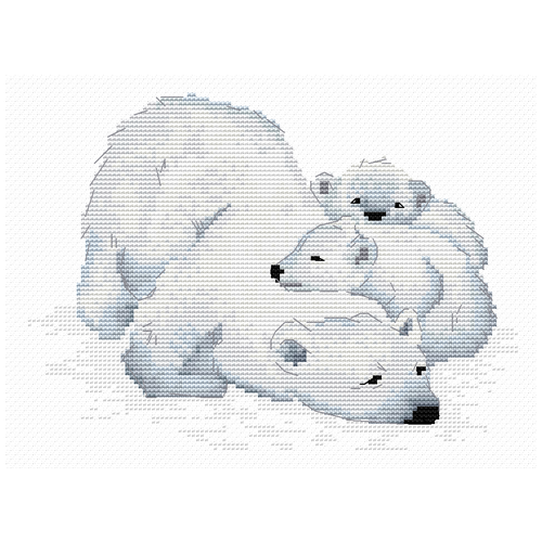 фото Набор для вышивания чудо-холст "семья медведей" 20х15 см