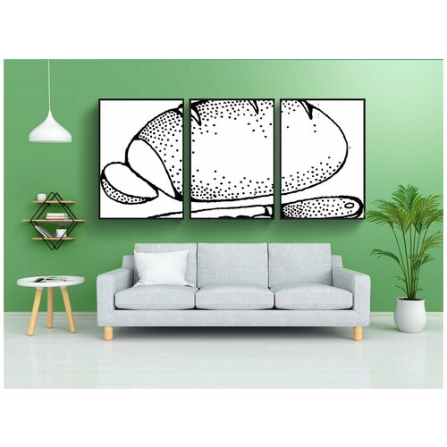 фото Набор модулных постеров для интерьера "хлеб, зерно, рожь" 60x90 см. в тубусе, без рамки lotsprints