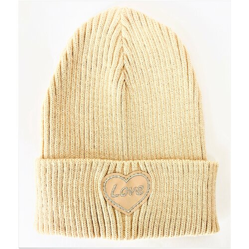 фото Шапка pompona, размер 42-44, бежевый