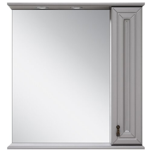 Зеркало-шкаф MIsty Лувр 75 серый, правый