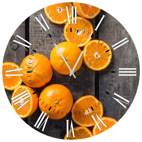 фото Svs настенные часы svs 3001663 kitchen апельсины