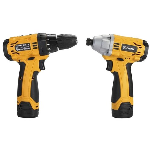 DEKO Набор аккумуляторного инструмента DEKO Гайковерт DKIS12 Дрель DKCD12 063-4107 629900₽