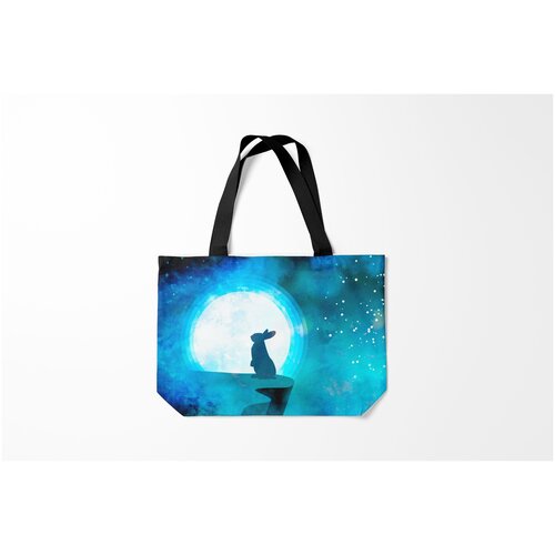 фото Сумка-шоппер / 46х35 см / праздники / день святого валентина влюбленная зайка burnettie