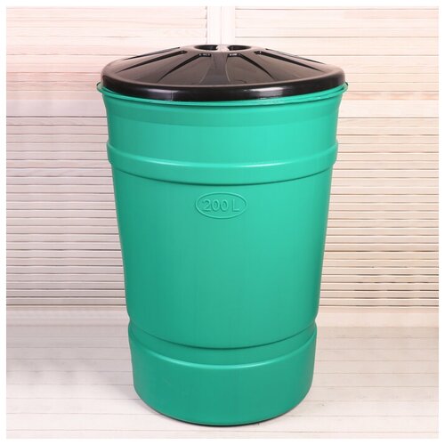 Бочка-бак пищевая Помощник 200 л горловина 59 см с крышкой микс 10557₽