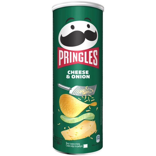 фото Чипсы pringles картофельные сыр и лук, 165 г