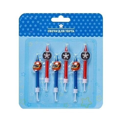 Свечи для торта Гонщик 75см 6шт 320₽