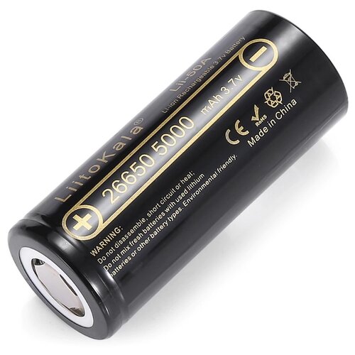 аккумулятор 18650 liitokala lii 35s li ion battery 3500 mah 10a 3 7в литий ионный аккумулятор 3 шт Аккумулятор Li-Ion 5000 мА·ч 3.7 В LiitoKala 26650, в упаковке: 1 шт.