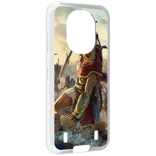 Чехол MyPads Assassin's Creed Odyssey Kassandra мужской для Oukitel WP16 задняя-панель-накладка-бампер