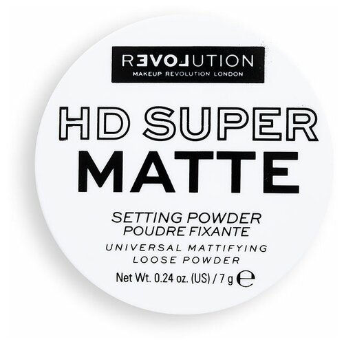 REVOLUTION Пудра-фиксатор рассыпчатая RELOVE HD SUPER MATTE универсальный 7 г пудра рассыпчатая для лица relove revolution hd super matte 7 гр