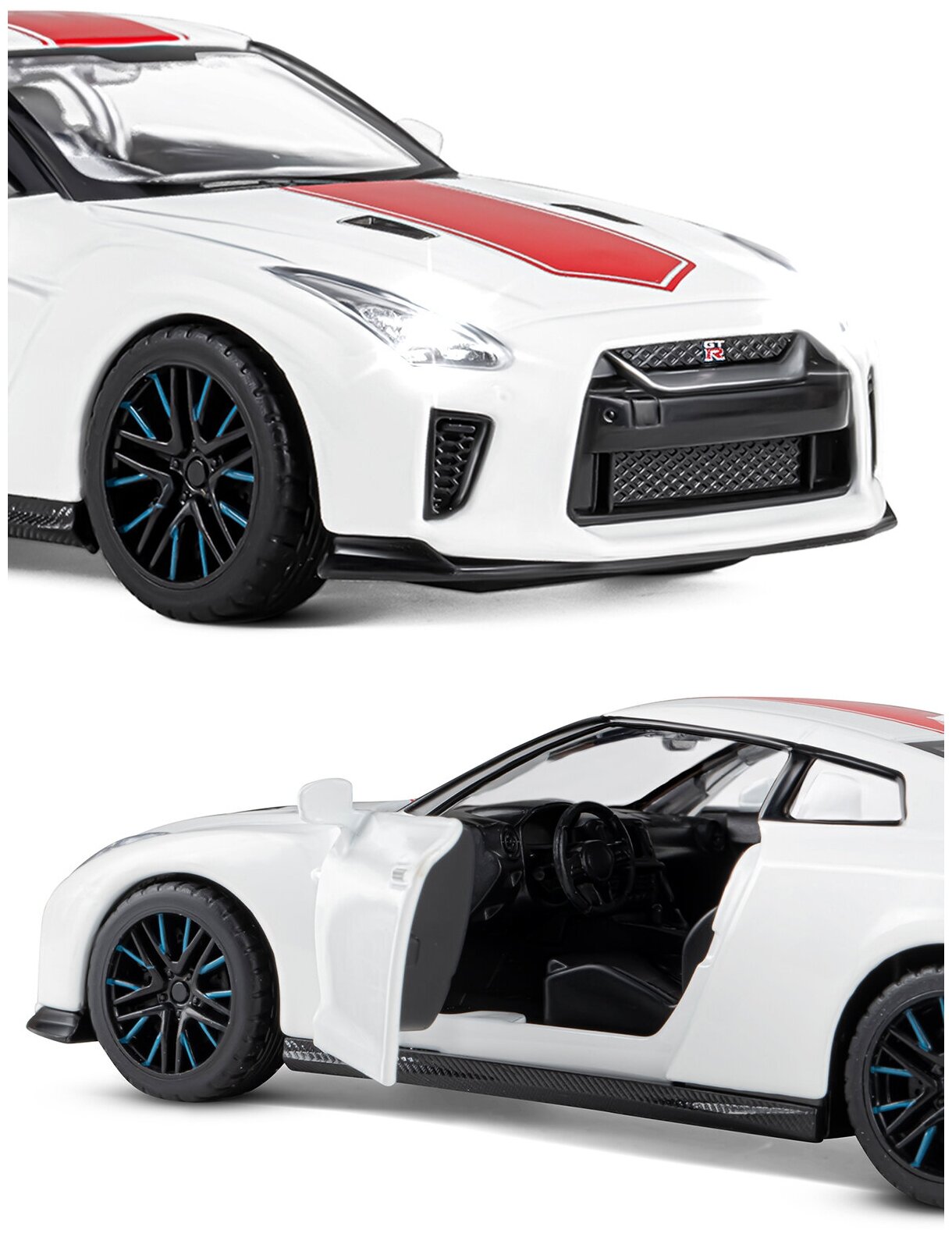 Модель 1:32 Nissan GT-R (R35), белый 1251473JB Автопанорама - фотография № 7